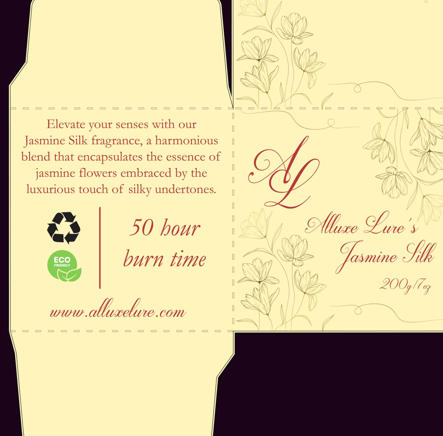 jasmine silk candle package dieline close up